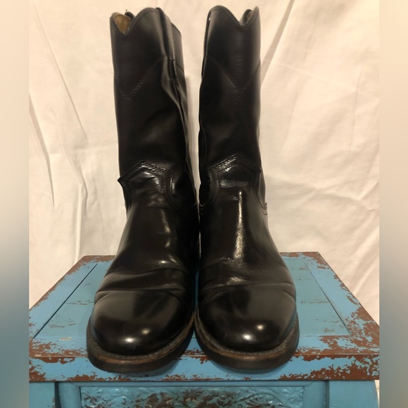 Wrangler Men’s Boots size 8D Genuine Leather Foot made in USA Like New - Picture 1 of 15